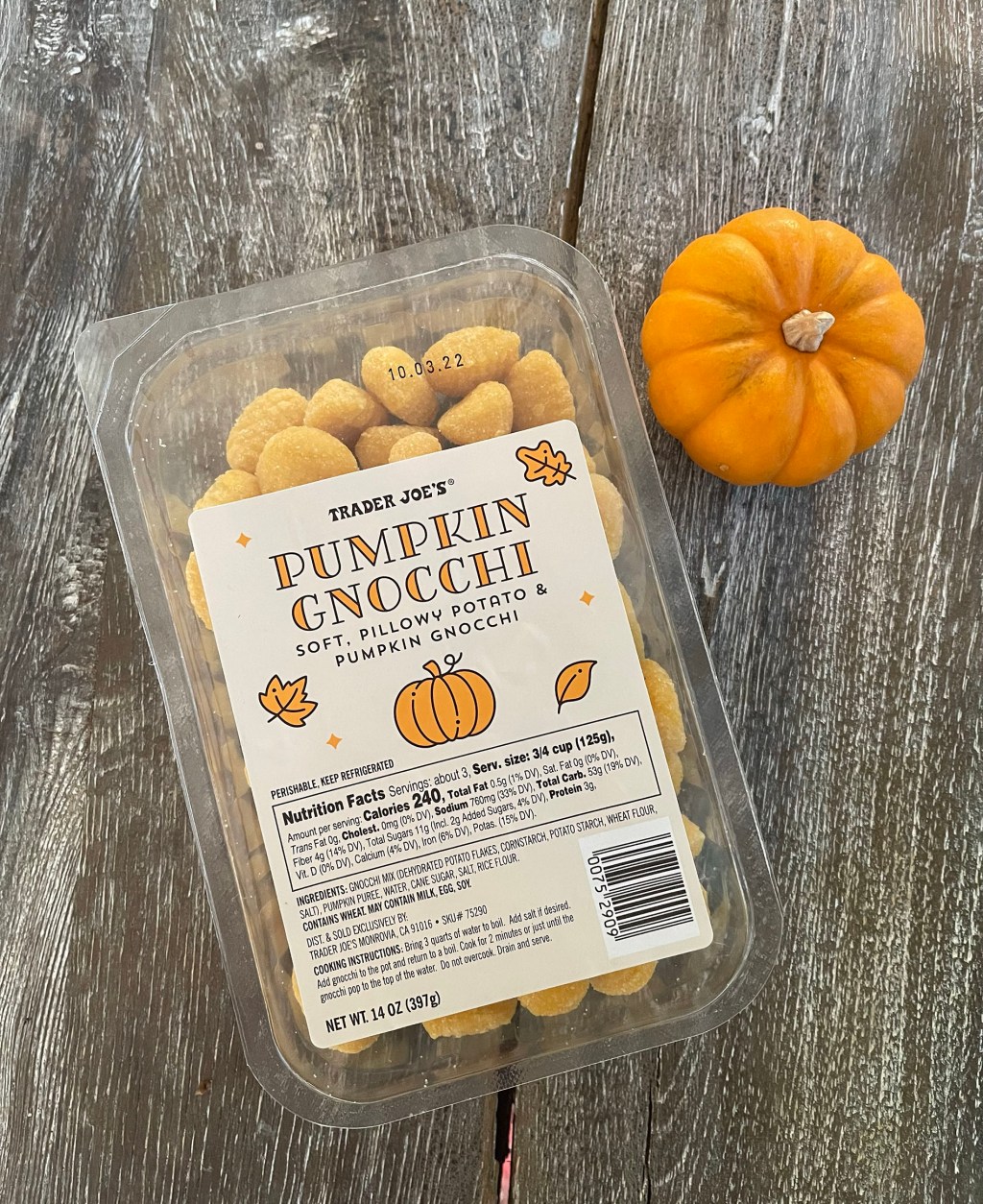 pumpkin gnocchi trader joes fall item 2022